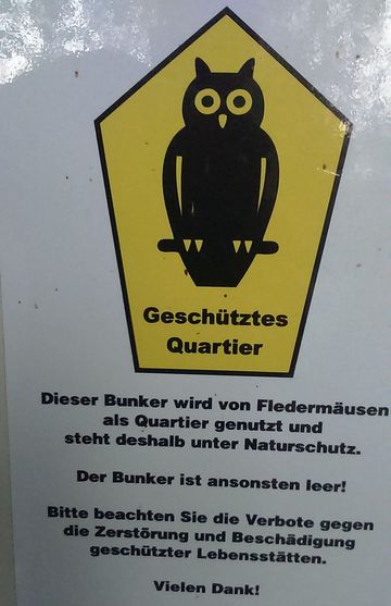 Fledermaus Hinweisschild